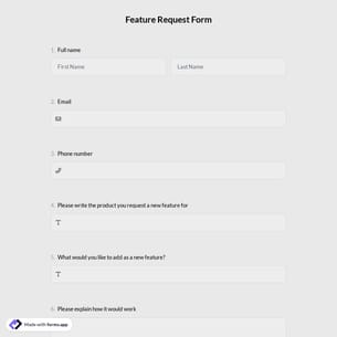 Feature Request Form