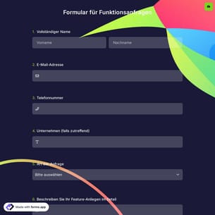 Formular für Funktionsanfragen