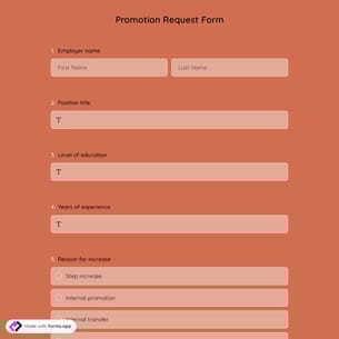 Promotion Request Form