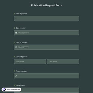 Publication Request Form