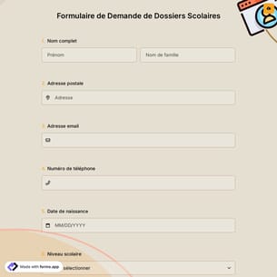 Formulaire de Demande de Dossiers Scolaires
