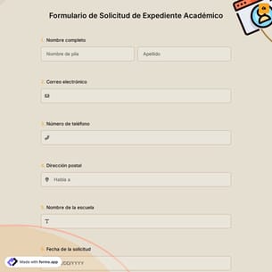 Formulario de Solicitud de Expediente Académico