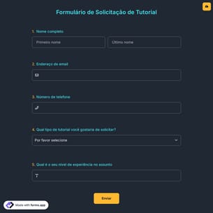 Formulário de Solicitação de Tutorial
