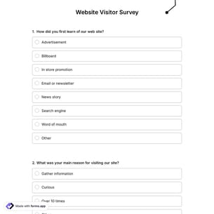 Website Visitor Survey