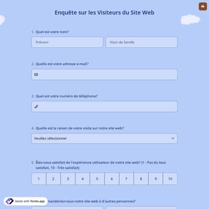 Enquête sur les Visiteurs du Site Web