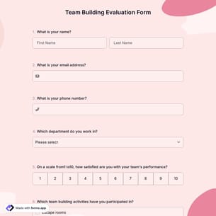 Team Building Evaluation Form
