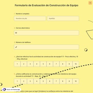 Formulario de Evaluación de Construcción de Equipo