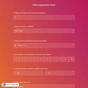 Tool Inspection Form