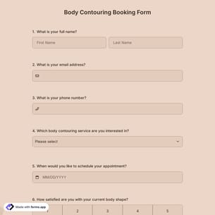 Body Contouring Booking Form