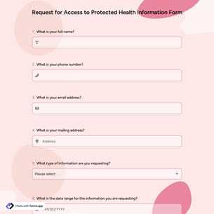 Request for Access to Protected Health Information Form