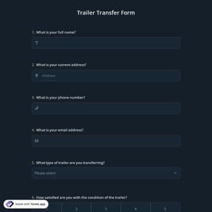 Trailer Transfer Form