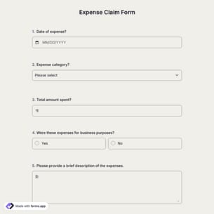 Expense Claim Form