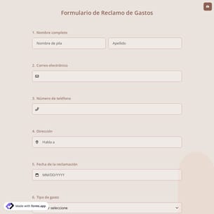 Formulario de Reclamo de Gastos