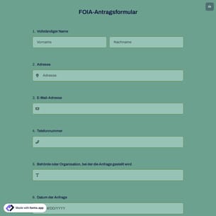 FOIA-Antragsformular