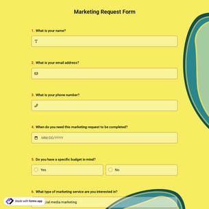 Marketing Request Form