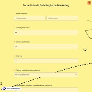Formulário de Solicitação de Marketing