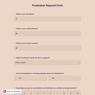 Fundraiser Request Form