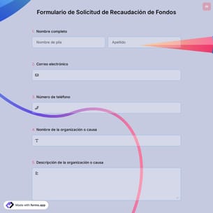 Formulario de Solicitud de Recaudación de Fondos