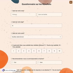 Questionnaire sur les Résultats