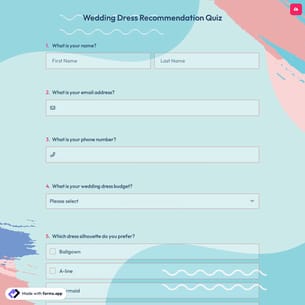 Wedding Dress Recommendation Quiz