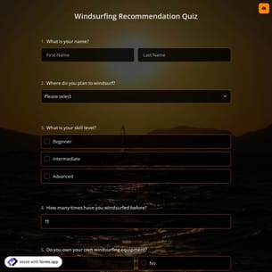 Windsurfing Recommendation Quiz
