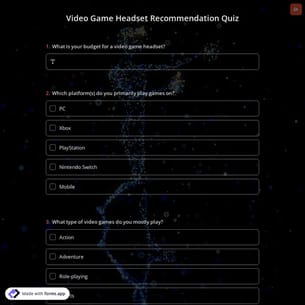 Video Game Headset Recommendation Quiz