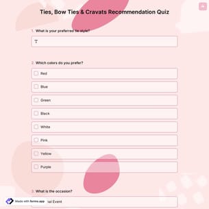 Ties, Bow Ties & Cravats Recommendation Quiz