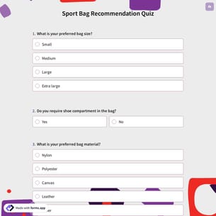 Sport Bag Recommendation Quiz