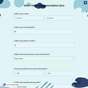 Smart Home Recommendation Quiz