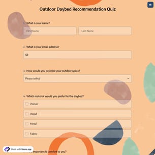 Outdoor Daybed Recommendation Quiz