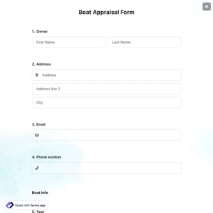 Boat Appraisal Form