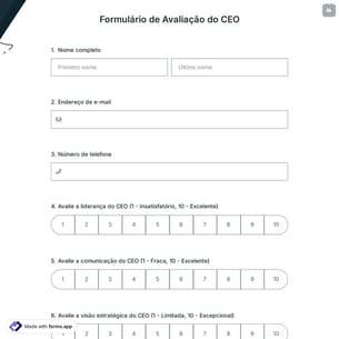 Formulário de Avaliação do CEO