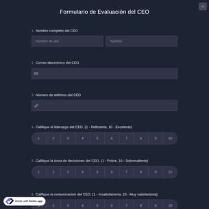 Formulario de Evaluación del CEO