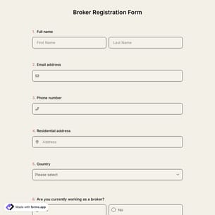 Broker Registration Form