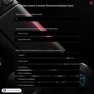 Video Game Console Recommendation Quiz