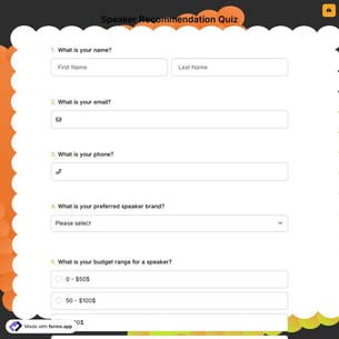 Speaker Recommendation Quiz