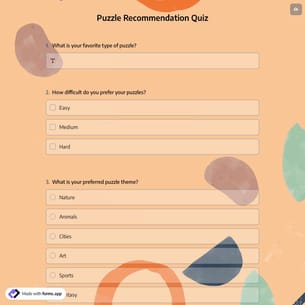 Puzzle Recommendation Quiz