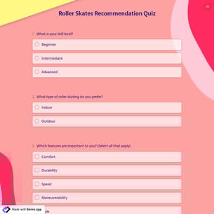 Roller Skates Recommendation Quiz