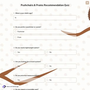 Pushchairs & Prams Recommendation Quiz