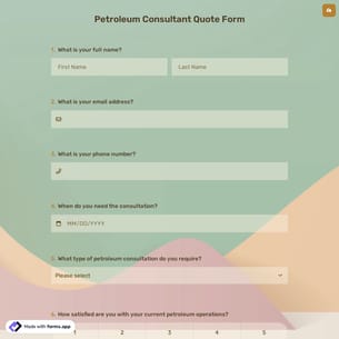 Petroleum Consultant Quote Form