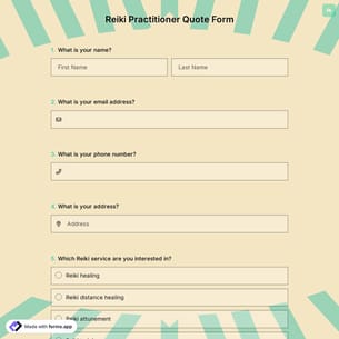 Reiki Practitioner Quote Form