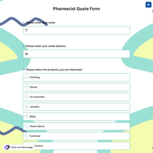 Pharmacist Quote Form