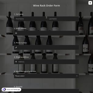 Wine Rack Order Form