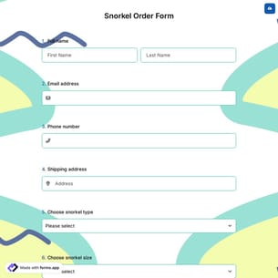 Snorkel Order Form