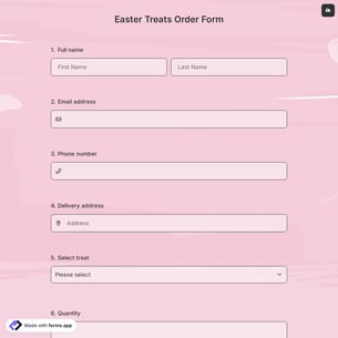 Easter Treats Order Form