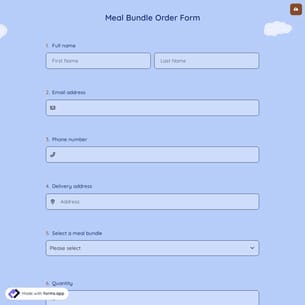 Meal Bundle Order Form
