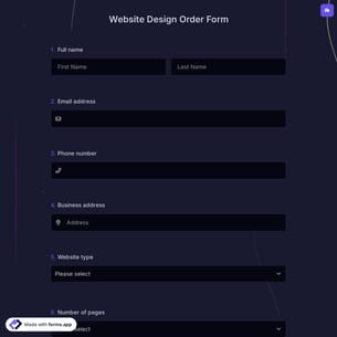 Website Design Order Form