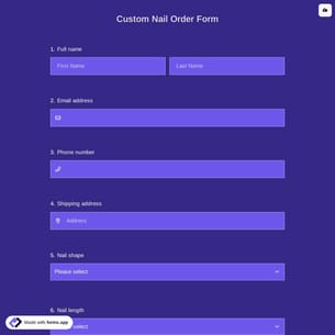 Custom Nail Order Form