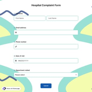 Hospital Complaint Form