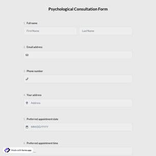 Psychological Consultation Form